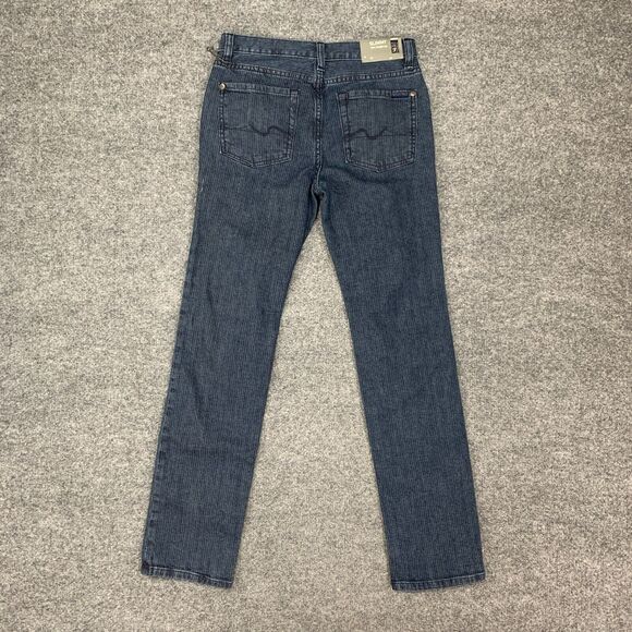 7 For All Mankind Slimmy Jeans Youth Boys 12 Slim Straight Leg Striped Stretch - Picture 9 of 14